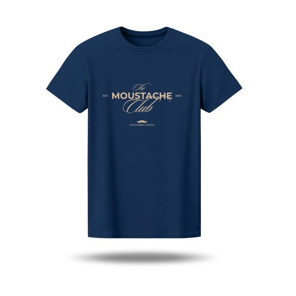 T-SHIRT "THE MOUSTACHE CLUB" BLUE